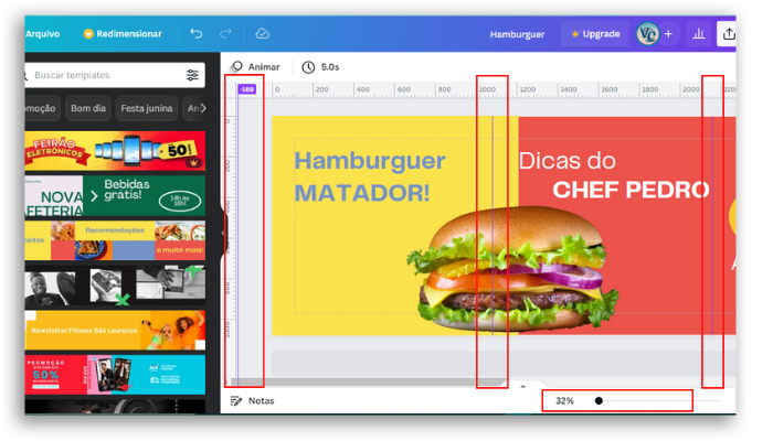 designer no canvas com IA